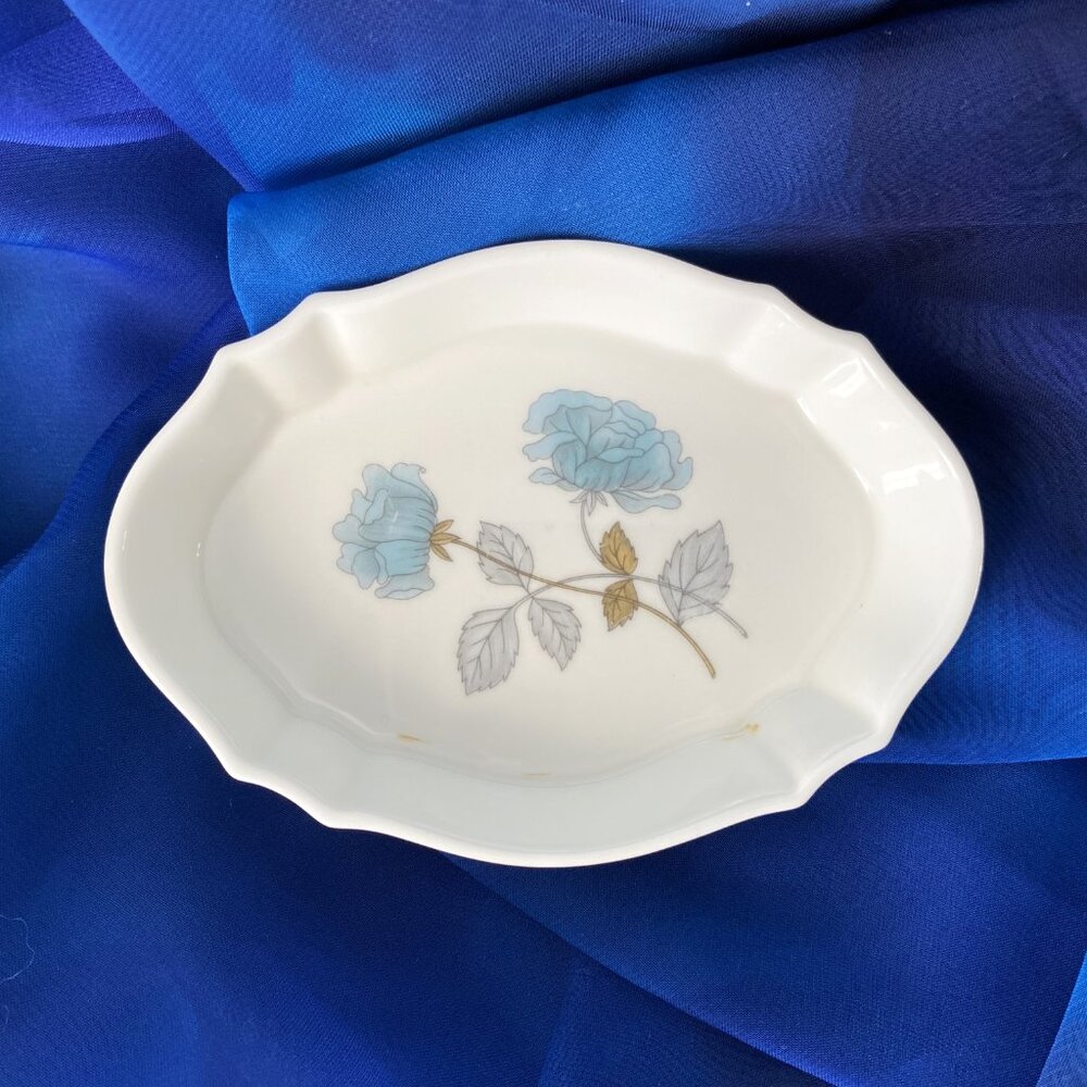 Vintage Wedgwood Ice Rose Pattern Trinket Dish